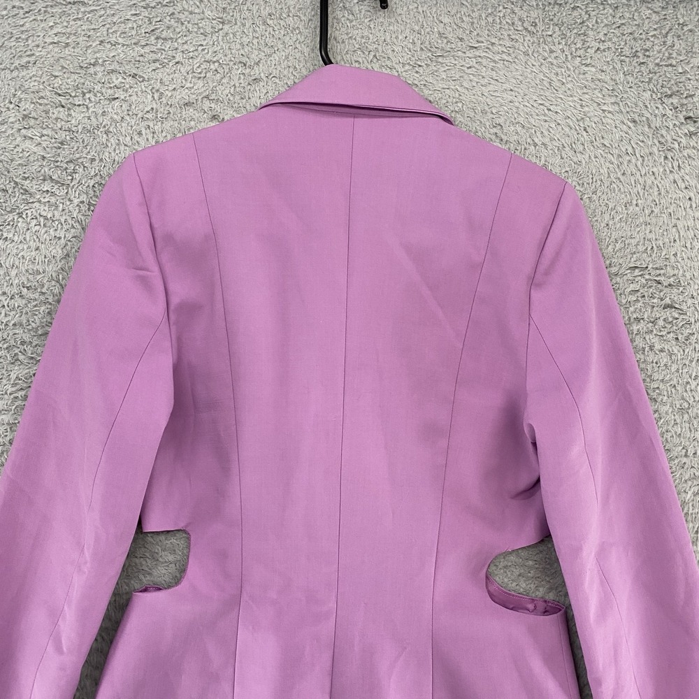 Zara Blazer Dress Womens Small Lilac Cutout One Button Jacket Office Siren - Picture 12 of 15